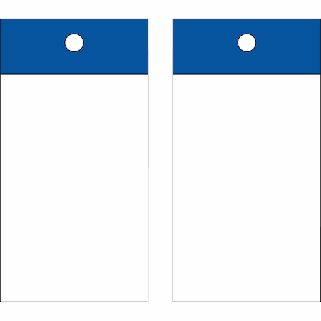 Brady Tag, Polyester, 2 in H x 3 in W, Blue, 25 PK 101995
